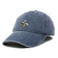 thumbnail image 4 of DALIX Nature Wasp Hat Mens Womens Embroidered Baseball Cap in Washed Navy Blue, 4 of 7