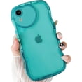 thumbnail image 2 of Compatible with iPhone XR Case(6.1"),Cute Clear Love Case,Love-Heart Camera Frame Wavy Edge Transparent Full Protection Soft TPU Shockproof Sturdy Phone Case Cover for Women Girls,Green, 2 of 13