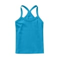thumbnail image 4 of ZACPNCV 5 Pack Girls Dance Tank Tops Racerback Camisole Spaghetti Strap Camis Sleeveless Undershirts Ballet Gymnastics Wear Blue 3-4 Years, 4 of 9