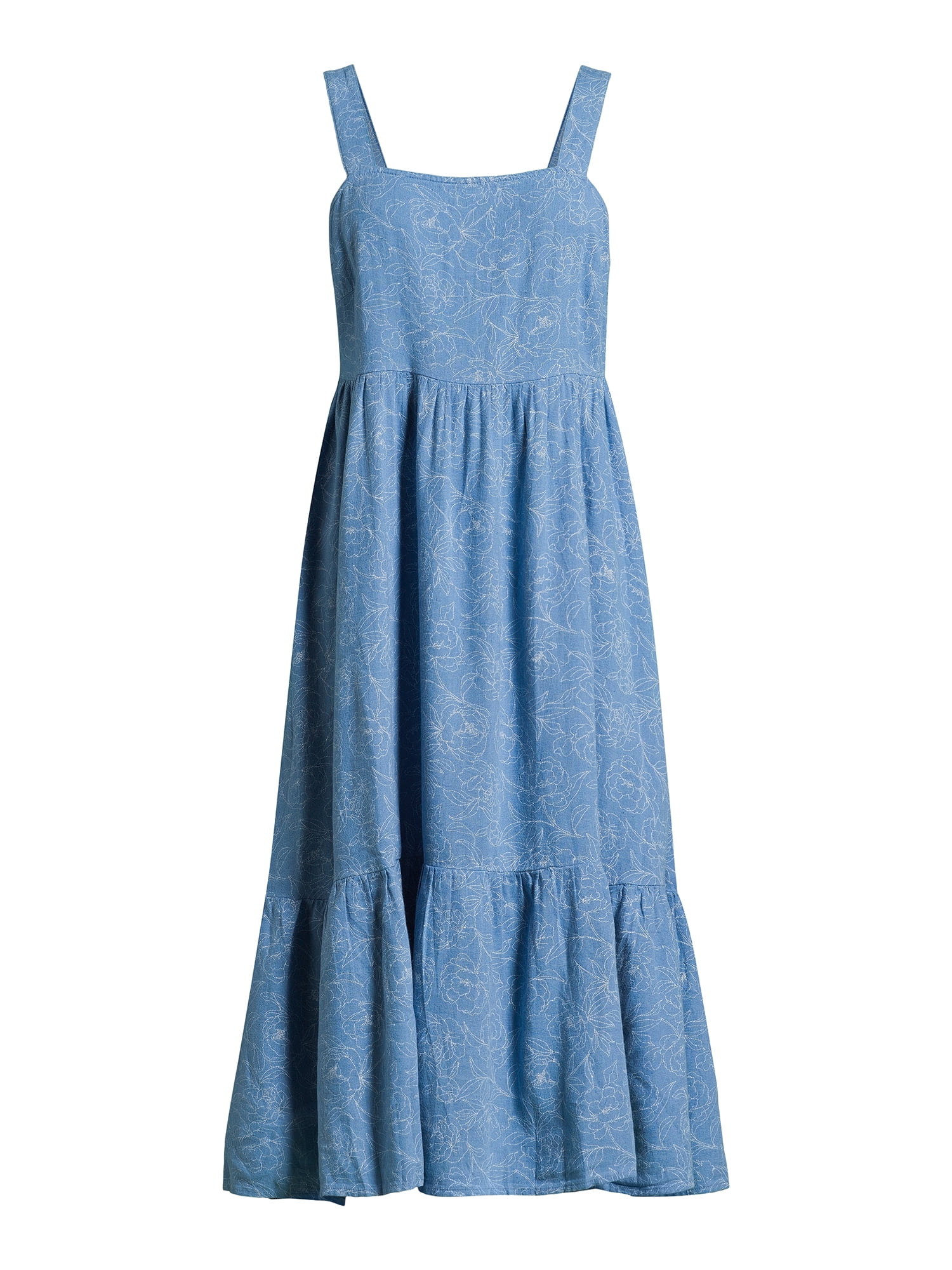 Time & Tru Women's Tie Back Midi Dress