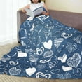 thumbnail image 6 of Blue Denim Hearts Blanket Throw Blanket Soft Fuzzy Travel Blanket for Bedroom Living Room Couch Office Car All Season Gift for Girls Boys Women Men 80"x60", 6 of 6