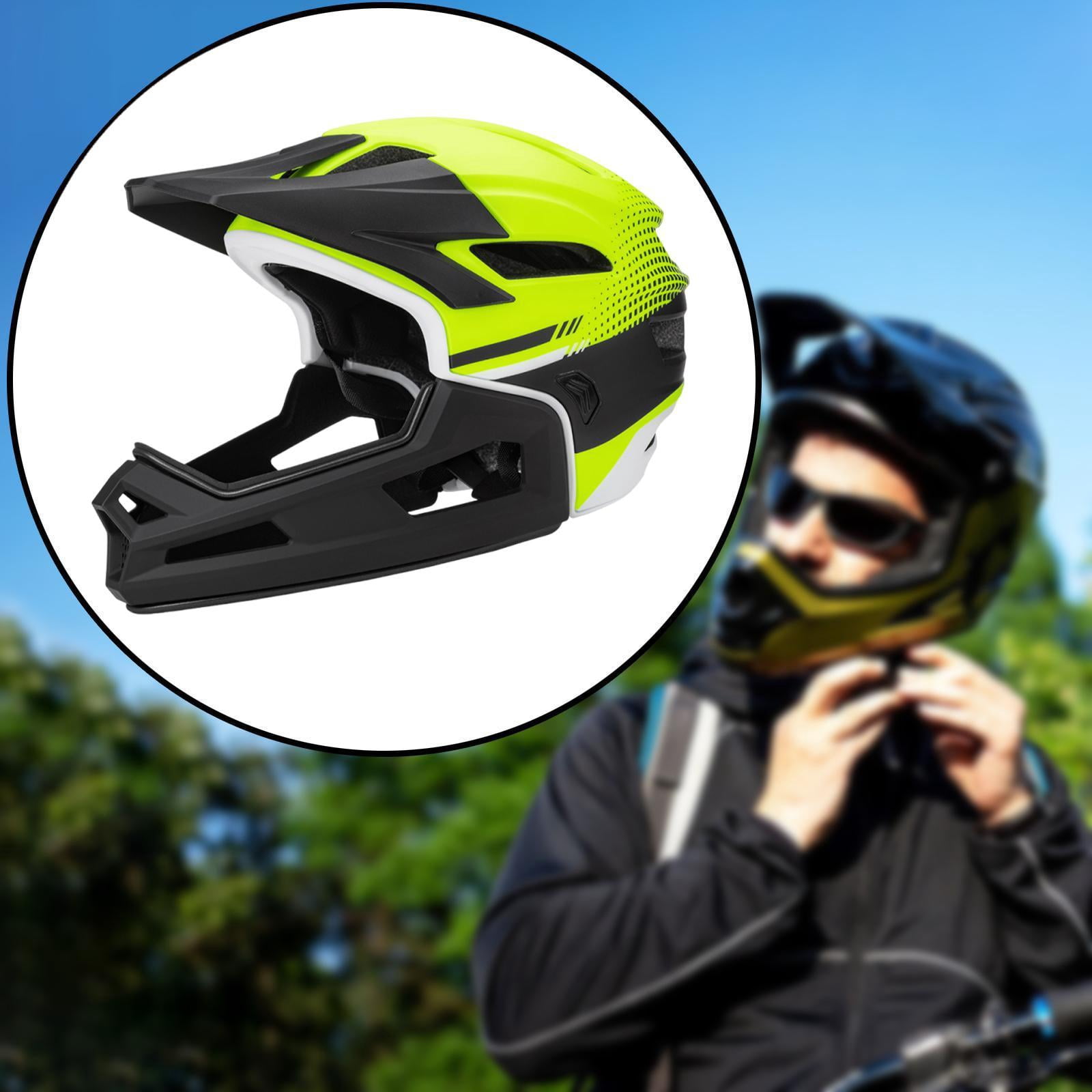 DimyFew Adjustable Full Face Helmet for Cycling And Outdoor Activities for Men And Women Black Yellow