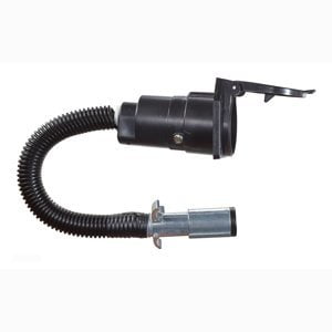 Pxamg Vehicle Harness - RV Designer P725 6-Way Round Plug to 7-Way RV Socket Harness Adapter