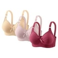 thumbnail image 3 of DUMUIELD 3PCS Womens Seamless Bras No Underwire Push Up Full Coverage Everyday Wireless Bra Comfortable Supportive Tshirt Bralette Multicolor,XXL, 3 of 7