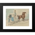 thumbnail image 2 of Constantin Guys 24x19 Black Modern Framed Museum Art Print Titled - Carriage with Driver and Groom - Spring, 2 of 5