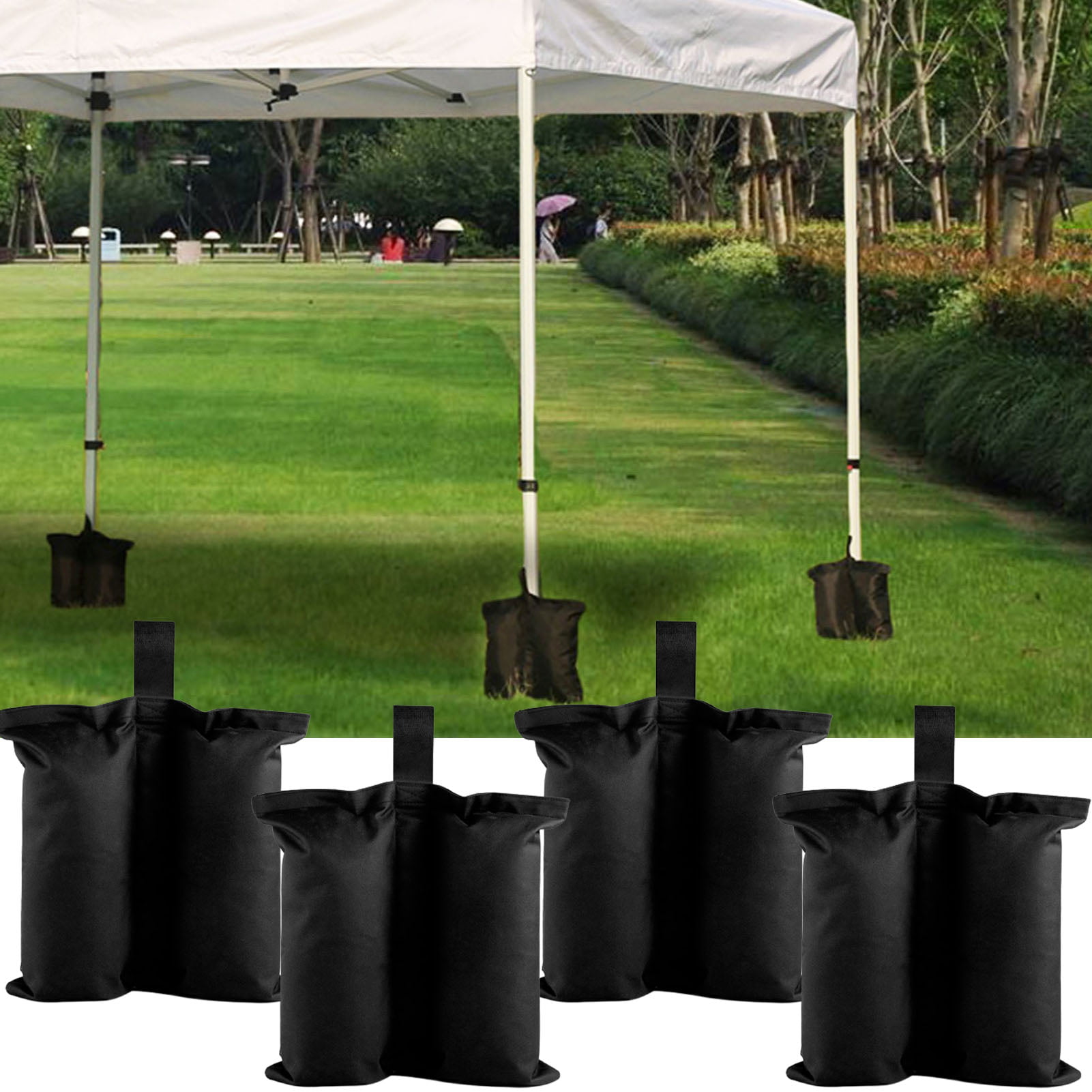 4 Gazebo Weights Set Weather Resistant Marquee Tent Weighted Base Stabiliser New 
