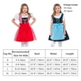 thumbnail image 2 of FYMNSI Girls Oktoberfest Dress German Bavarian Dirndl Dresses 3 Piece Beer Festival Outfit Set Red 7-8 Years, 2 of 5