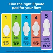 Equate Overnight Maxi Pads with Flexi-Wings, Extra Heavy Overnight Absorbency, Size 5, 60 Count
