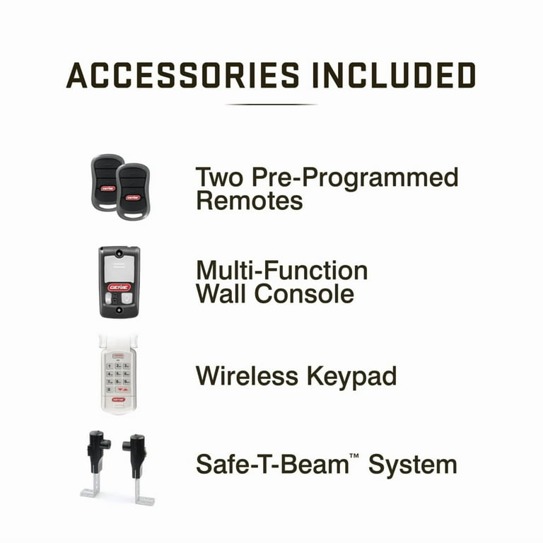 Genie SilentMax 1000 Garage Door Opener, 140V DC with 2 Remotes