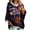 Multicolor, variant on FGVCTG Halloween Sweatshirts for Women Drawstring 3/4 Sleeve Halloween Hoodie Ghost Graphic Spooky Oversized Pullover Hoodies Black M