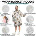 thumbnail image 5 of White Highland Cow Cart Butterfly Pattern Wearable Oversized Blanket,Wearable Blanket Hoodie for Adults,Cozy Hooded Blankets with Super Pockets,Super Warm Fuzzy Pullover for Women & Men, 5 of 6