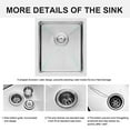 thumbnail image 5 of Bar Sink Undermount - Lordear 15 Inch Undermount Sink Bar Prep Sink Deep Single Bowl 16 Gauge R10 Tight Radius Stainless Steel Sink, 5 of 5