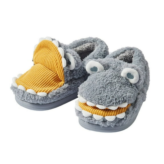 Men Home Cotton Shoes Non-slip Indoor Soft Light Plush Shes Warm Women Unisex Winter Modern Cover Toe Couple Style Casual (HA grey,38-39)