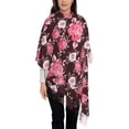 thumbnail image 3 of Sikiie Rose Flowers Shawl Wraps Big Scarf Tassel Fall Winter Thick Scarf Warm Shawl Women Fall Gifts, 3 of 8