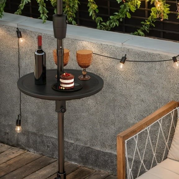 Resenkos Umbrella Bases,20 Inches Outdoor Adjustable Umbrella Table with 1.5 Inches Umbrella Hole