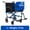 Blue, variant on Medline Transport Wheelchair with Permanent Desk Arms, Ultra Lightweight, Swing-Away Footrests, Foldable, 300 lb Weight Capacity, Red