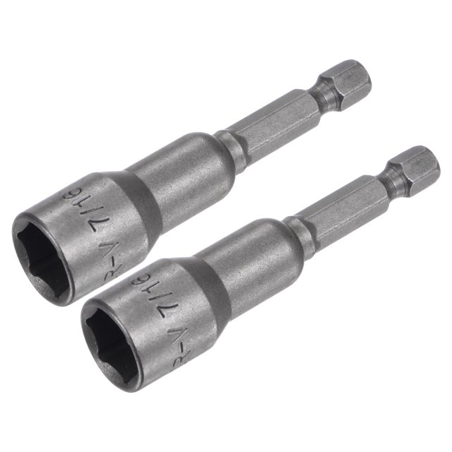 Uxcell Bit Magnético para Controlador de Tuerca de Cambio Rápido con Vástago Hexagonal Paquete de 2 7/16"