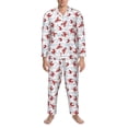 thumbnail image 3 of Naloa Cartoon Lobsters Men’s Pajamas Set - Long Sleeve Button Down Sleep Shirt and Pajama Bottoms Sleepwear Set-Small, 3 of 7