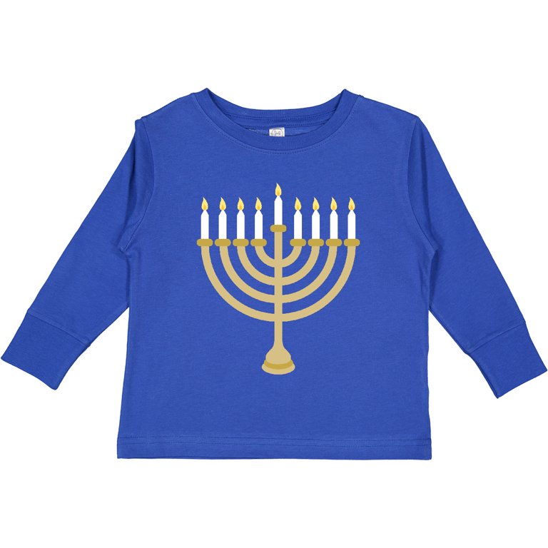 Chanukah Menorah Long Sleeve Toddler T-Shirt photo 3