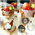 thumbnail image 2 of MasteelfCA 1 Set of Glass Bowl Fruit Salad Bowl Dessert Container Tableware with Base, 2 of 8