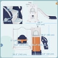 thumbnail image 3 of Qaba 6-in-1 Slide and Swing Set with Basketball Hoop, Climber, Orange, 3 of 10