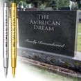 thumbnail image 4 of Gold And Silver Paint Marker Pen For Cemetery Lettering, Oil Based Restoration Ink For Memorial Monuments, 1ml (Multicolor, 14.5*0.5*0.5CM), 4 of 4