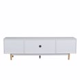 thumbnail image 2 of Modern TV Console Table Up to 80" TVs, Wood Media Console with Doors and Drawers, Narrow Entertainment Center with Adjustable Shelf, Under TV Cabinet for Living Room, 2 of 9