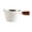 White, variant on jicheng 0.1 L Stainless Steel Espresso Cup with Scale 3x1.8inch Sturdy Wooden Handle Black