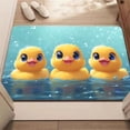 thumbnail image 5 of Yellow Duck Themed Microfiber Bathroom Door Mat, Non-Slip Backing, Super Absorbent Bath Rug, Soft Comfortable Floor Mat, Machine Washable, Ideal for Bathroom, Bedroom, Living Room, Home Decor, 5 of 9