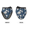 thumbnail image 7 of Lilies Flowers Navy Blue Oven Mitts Heat Resistant - Soft Lining Silicone Mini Oven Mitts with HangingLoop, Kitchen Oven Gloves Heat Resistant 500℉ for Cooking Baking Microwave, 7 of 7