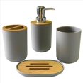 thumbnail image 4 of 3X Juego de Accesorios de BañO Dispensador de JabóN Botella BañO Soporte para Cepillo de Dientes Traje Gris, 4 of 4