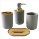 thumbnail image 3 of 3X Juego de Accesorios de BañO Dispensador de JabóN Botella BañO Soporte para Cepillo de Dientes Traje Gris, 3 of 3