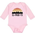 thumbnail image 3 of Inktastic El Paso Texas Skyline Retro Boys or Girls Long Sleeve Baby Bodysuit, 3 of 5