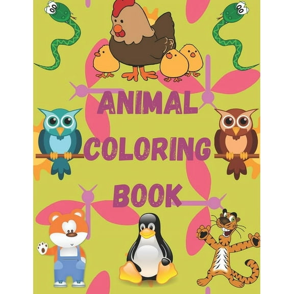 Animal coloring book: Animal coloring book for kids, Size 8.5 x 11 in (21.59 x 27.94 cm) (Paperback)(Large Print)