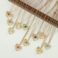 thumbnail image 4 of MONMONDAY Zodiac Birthstone Heart Pendant 18K Gold-Plated Necklace for Women, Holiday Gift, 4 of 7