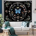 thumbnail image 2 of Gojian Yellow Butterfly Moon Flower Tapestry Botanical Floral Plant Boho Tapestry for Bedroom Aesthetic Vintage Tapestries Wall Hanging for Living Room Dorm, 2 of 6