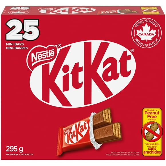 Mini, Milk Chocolate Bar, Crispy Wafers, Made In A Peanut-free Facility, Halloween Candy, Individually Wrapped, Natural Flavours, Prepared in Canada, 295 g