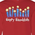 thumbnail image 4 of Inktastic Happy Hanukkah with Lit Candles Long Sleeve T-Shirt, 4 of 5