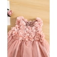thumbnail image 4 of Bagilaanoe Toddler Baby Girl Princess Party Dress Flower Gir Dress 6M 12M 18M 24M 3T 4T Petal High Waist Ball Gown Tulle Dresses, 4 of 9