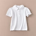 thumbnail image 4 of Odeerbi Camisas de Golf de Chicas Algodón Peter Pan Collar Puff Camisas de Tenis de Manga Corta, 4 of 7