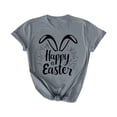 thumbnail image 3 of AGWOLF Womens Tops for $5 Happy Easter Shirts for Women Cute Letter Printed Rabbit Graphic Tee Casual Short Sleeve Crewneck Tops Easter Gift for Teen Girls, 3 of 6