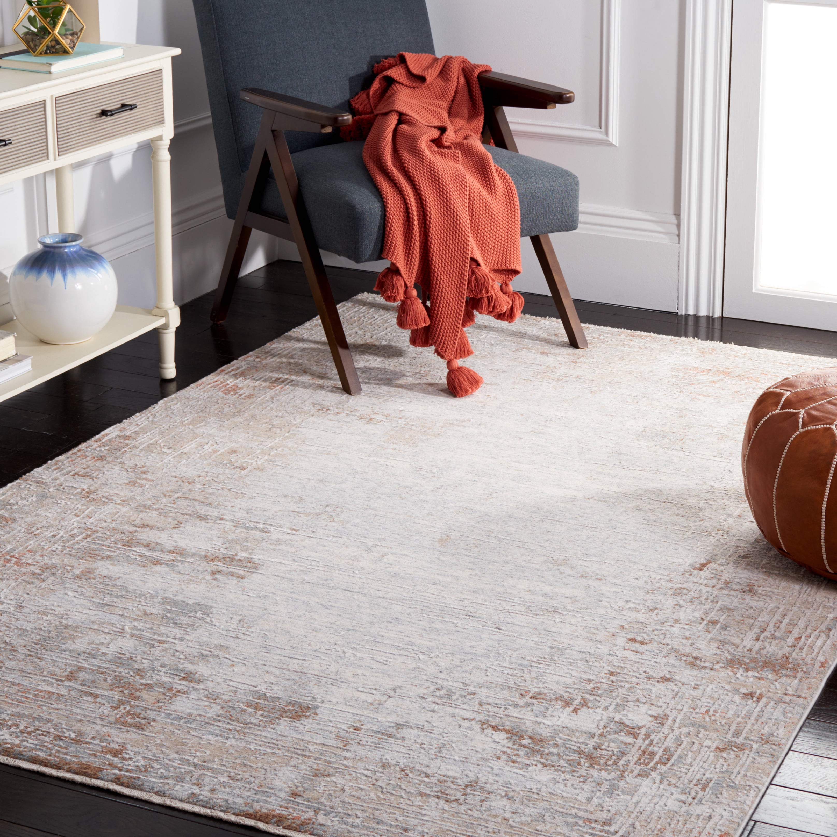 SAFAVIEH Marmara Oakley Abstract Area Rug, Beige/Blue Rust, 9' x 12'1"
