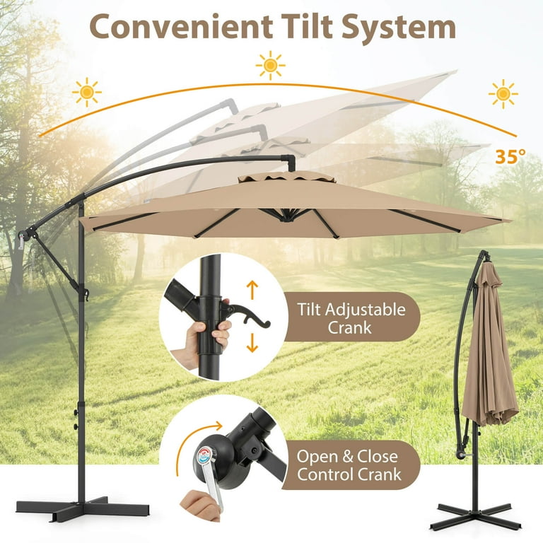 abba patio round steel market patio umbrella base Abba Patio Round Base for Market Umbrella