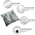 thumbnail image 6 of Ullo0ord Pillow Covers Set of 2 Pine Tree Decorative Throw Pillow Covers Nature Foggy Forest Grey Ombre Pillowcase Cushion Cover for Sofa Couch Bed Home Decor 18x18in, 6 of 7