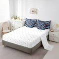 thumbnail image 3 of YST, Race Car, Bedding Set, Sports, 7-Piece, King Size, Racing Car, Navy Blue, Microfiber, Comforter Set, 3 of 5