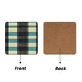 thumbnail image 2 of Multi-Shape Mdf Cork Coaster 4 Pieces Of Anti-Slip, Anti-Wear And Anti-Fouling 3.9in Easy To Clean And Stable Structure Paleturquoise Buffalo Plaid Check Tartan Scotland_2 Square, 2 of 7