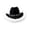 Black 14#, variant on Furry Fluffy Trim Halloween Western Cowboy Hat with Decorative Band, Wide Brim Fashion Headwear, Stylish Accessory for Halloween Parties, Concert, Festival Celebrations and Trendy Outfit Red