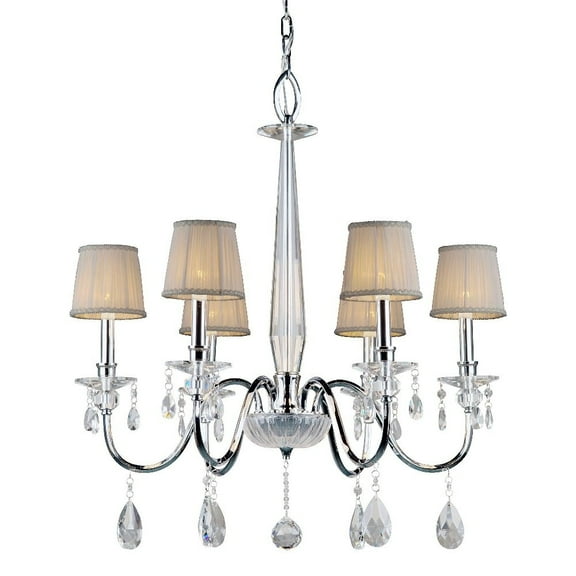 4009-06-05-Forte Lighting-Cirrus - 6 Light Chandelier-29.5 Inches Tall and 28.5 Inches Wide -Traditional Installation