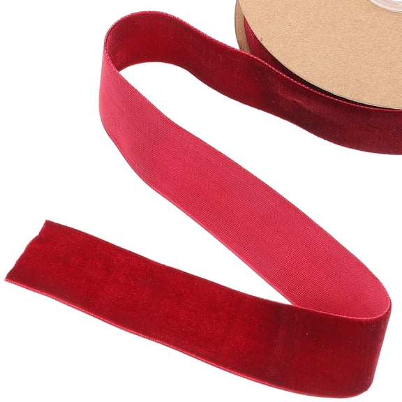 PTOOTP Felt Ribbon Plush Fabric 1 Roll 2.5In Red for Crafts