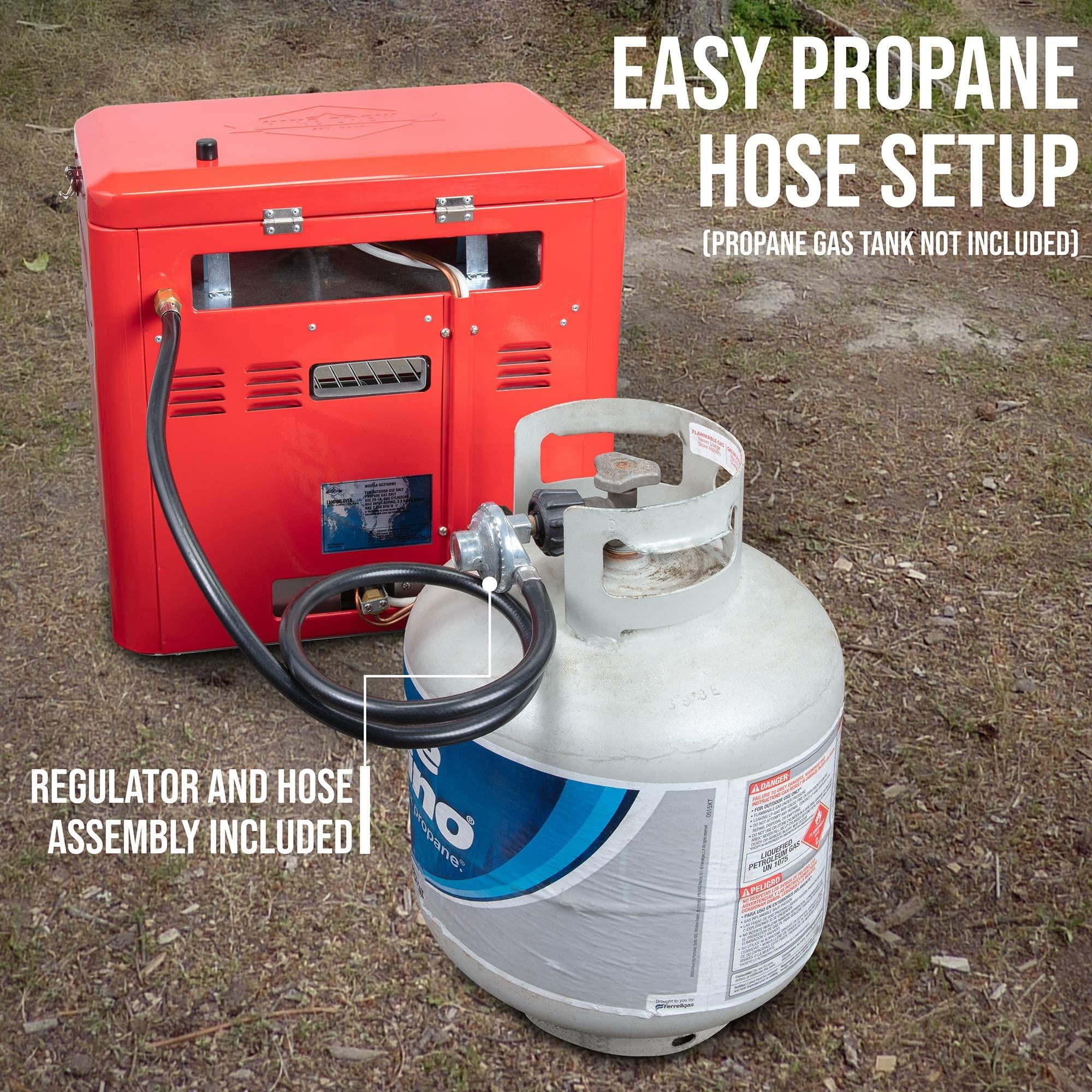 Hike Crew, Outdoor Gas Camping 2in1 Portable Propane-Powered, Oven u0026 2  Burners - Walmart.com